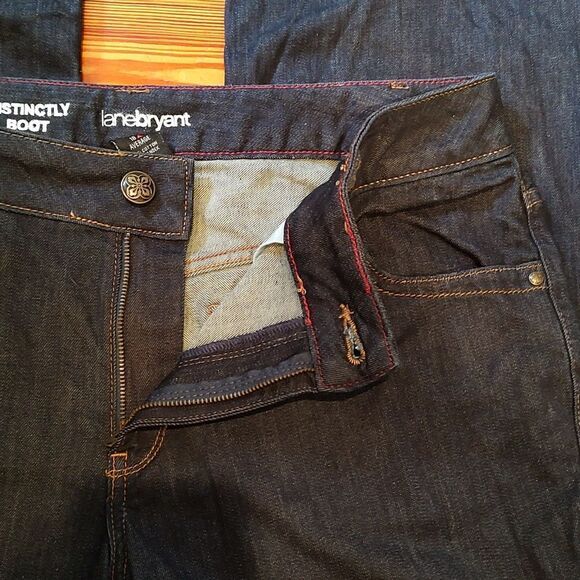 Lane Bryant Distinctly Boot Denim Jeans Dark Wash Size 18 - Picture 6 of 13